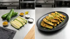 겉바속촉 애호박 카레 프라이—전분 코팅으로 노릇하게 굽는 간단 레시피