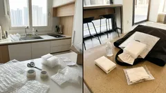 택배 뽁뽁이로 0원 미니 쓰레기봉투 만들기, 가방 속 티슈 쓰레기 해결